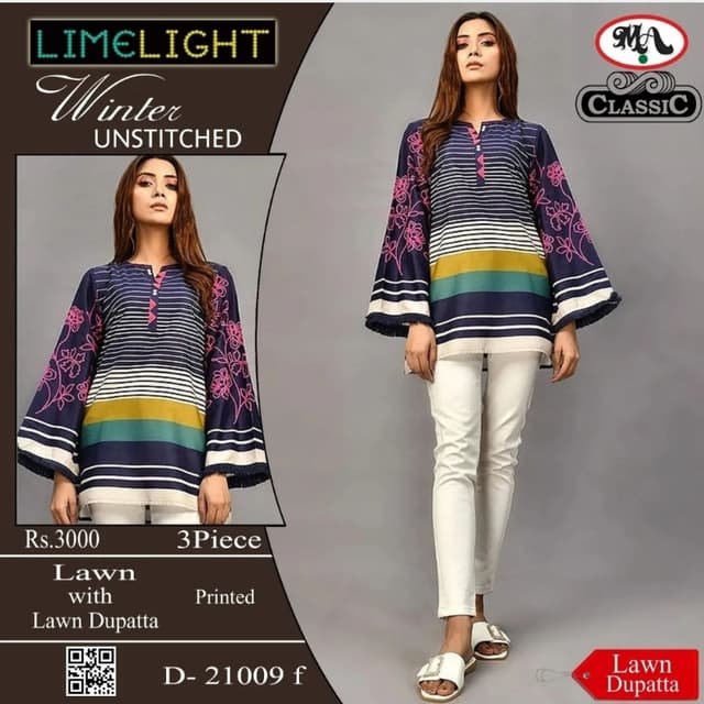 Classic 3 PC with lawn dupta no embroidery