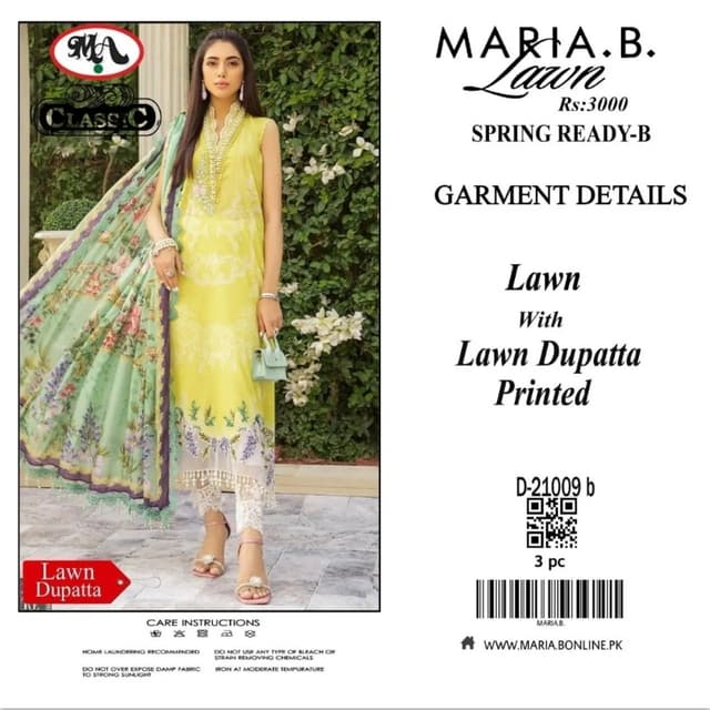 Classic 3 PC with lawn dupta no embroidery